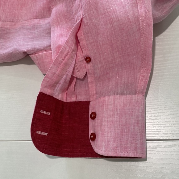 INSERCH COLLEZIONE 100% LINEN SHIRT - Picture 11 of 12